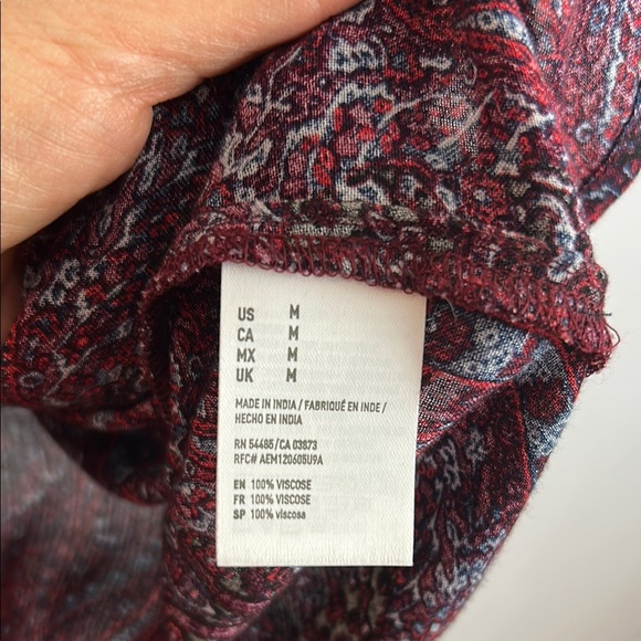 American Eagle Paisley Print Kimono Cardigan Size Medium - Picture 6 of 10